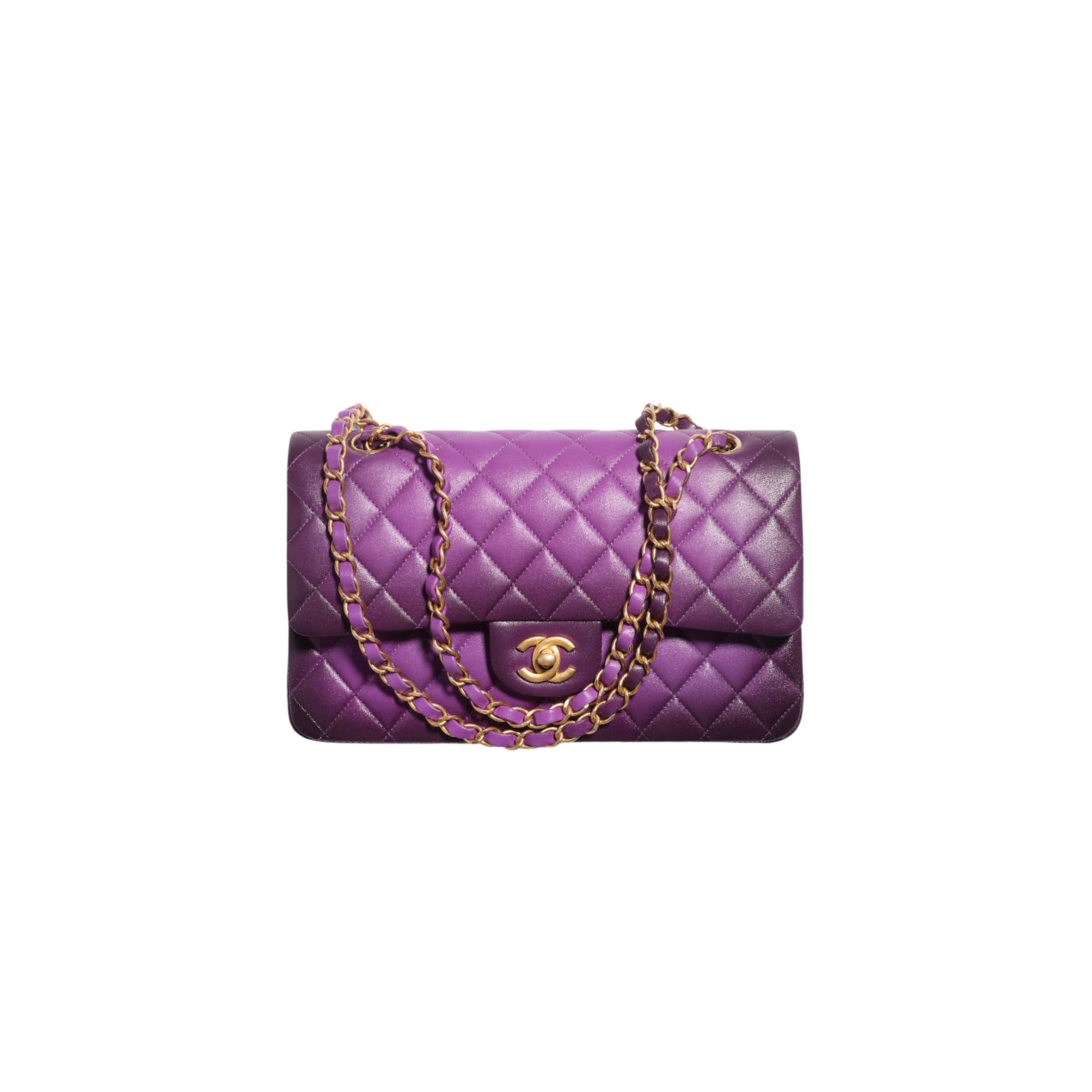 CHANEL MINI BAG WITH TOP HANDLE, SHINY LAMBSKIN & GOLD-TONE METAL (25.5*14*6.5cm) 